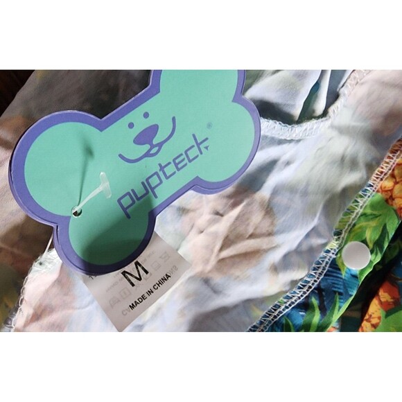 Pupteck Hawaiian Dog Shirt Puppy Polo Shirt Pineapple Costume for Pets - Medium - Picture 7 of 8